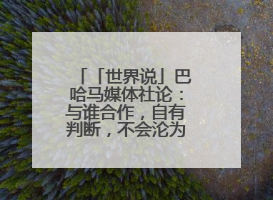 「世界说」巴哈马媒体社论：与谁合作，自有判断，不会沦为“权力游戏”