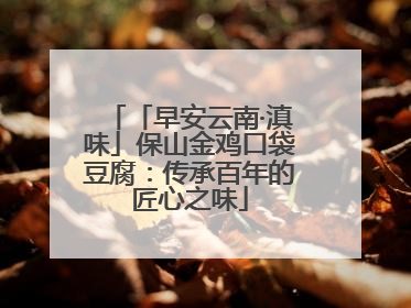 「早安云南·滇味」保山金鸡口袋豆腐：传承百年的匠心之味