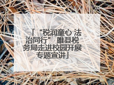 “税润童心 法治同行” 睢县税务局走进校园开展专题宣讲