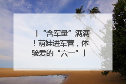 “含军量”满满！萌娃进军营，体验爱的“六一”