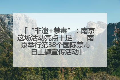 “非遗+禁毒”：南京这场活动亮点十足——南京举行第38个国际禁毒日主题宣传活动