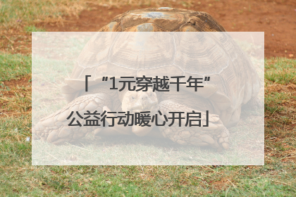 “1元穿越千年”公益行动暖心开启