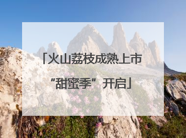 火山荔枝成熟上市 “甜蜜季”开启