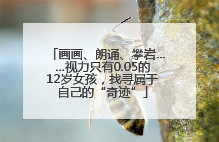画画、朗诵、攀岩……视力只有0.05的12岁女孩，找寻属于自己的“奇迹”