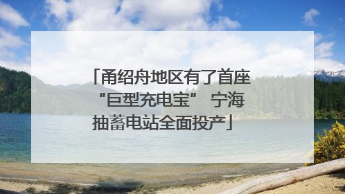 甬绍舟地区有了首座“巨型充电宝” 宁海抽蓄电站全面投产