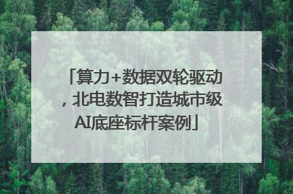 算力+数据双轮驱动，北电数智打造城市级AI底座标杆案例