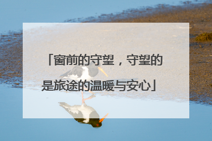 窗前的守望，守望的是旅途的温暖与安心