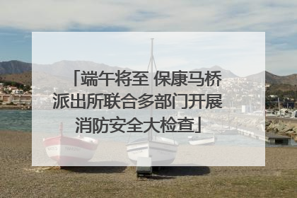 端午将至 保康马桥派出所联合多部门开展消防安全大检查
