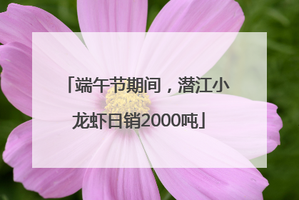 端午节期间，潜江小龙虾日销2000吨