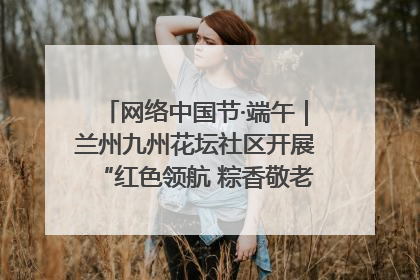网络中国节·端午｜兰州九州花坛社区开展“红色领航 粽香敬老”端午主题活动