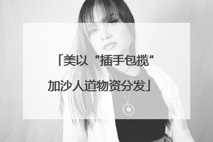 美以“插手包揽”加沙人道物资分发