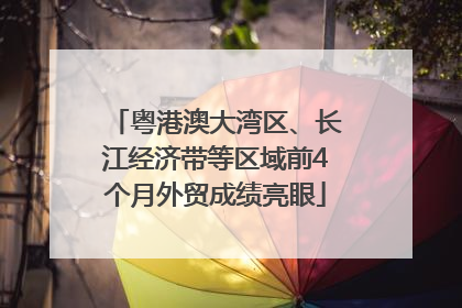 粤港澳大湾区、长江经济带等区域前4个月外贸成绩亮眼