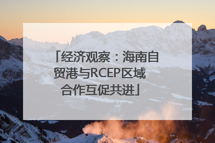 经济观察：海南自贸港与RCEP区域合作互促共进