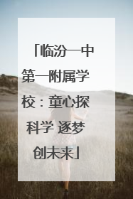 临汾一中第一附属学校：童心探科学 逐梦创未来