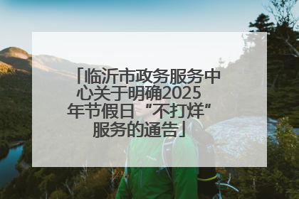 临沂市政务服务中心关于明确2025年节假日“不打烊”服务的通告
