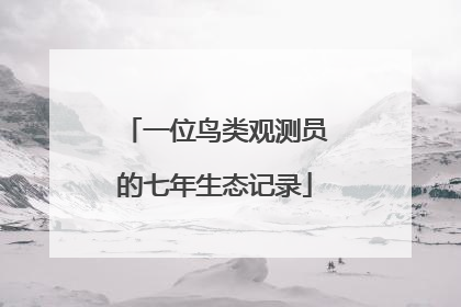 一位鸟类观测员的七年生态记录