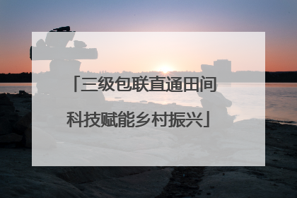 三级包联直通田间 科技赋能乡村振兴