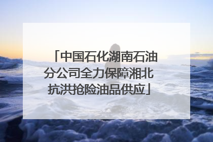 中国石化湖南石油分公司全力保障湘北抗洪抢险油品供应