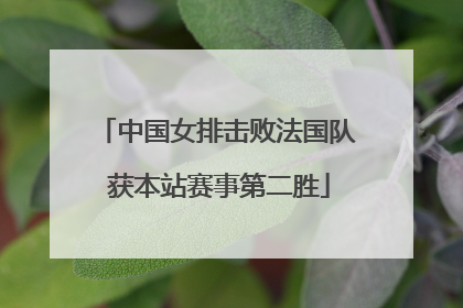 中国女排击败法国队 获本站赛事第二胜