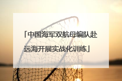 中国海军双航母编队赴远海开展实战化训练