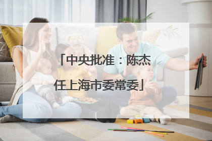 中央批准：陈杰任上海市委常委