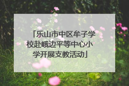 乐山市中区牟子学校赴峨边平等中心小学开展支教活动