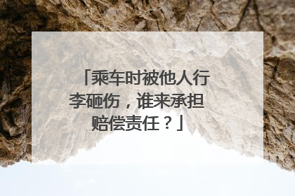 乘车时被他人行李砸伤，谁来承担赔偿责任？