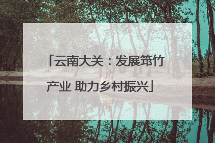 云南大关：发展筇竹产业 助力乡村振兴