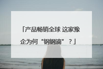 产品畅销全球 这家豫企为何“钢钢滴”？