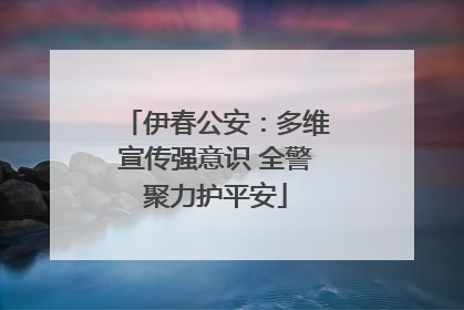 伊春公安：多维宣传强意识 全警聚力护平安