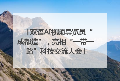 双语AI视频导览员“成都造”，亮相“一带一路”科技交流大会