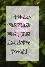 千年古运河成了流动画卷，无锡启动艺术光影夜游