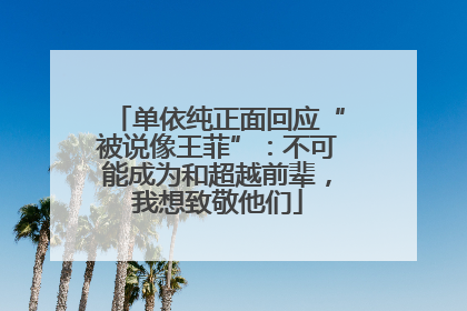单依纯正面回应“被说像王菲”：不可能成为和超越前辈，我想致敬他们