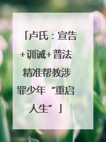 卢氏：宣告+训诫+普法 精准帮教涉罪少年“重启人生”