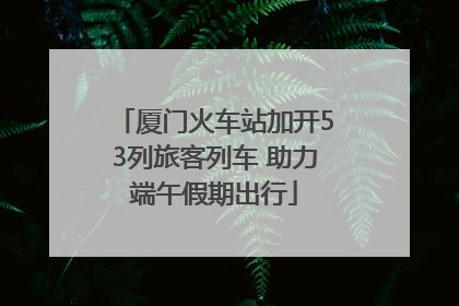 厦门火车站加开53列旅客列车 助力端午假期出行