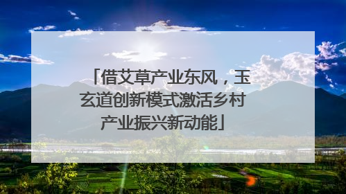 借艾草产业东风，玉玄道创新模式激活乡村产业振兴新动能