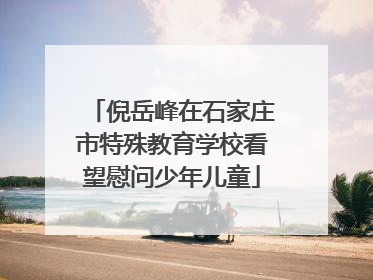 倪岳峰在石家庄市特殊教育学校看望慰问少年儿童
