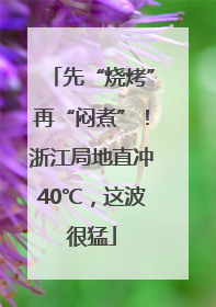 先“烧烤”再“闷煮”！浙江局地直冲40℃，这波很猛