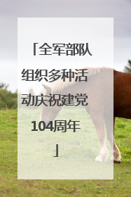 全军部队组织多种活动庆祝建党104周年