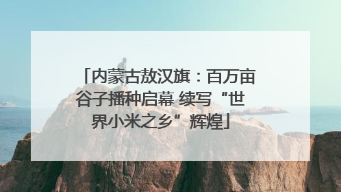 内蒙古敖汉旗：百万亩谷子播种启幕 续写“世界小米之乡”辉煌