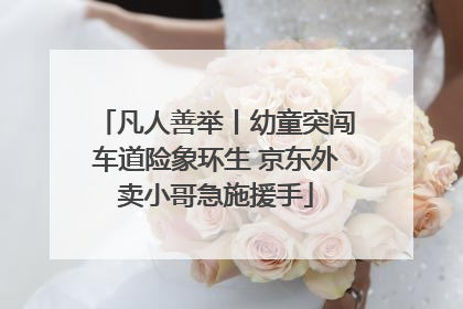 凡人善举丨幼童突闯车道险象环生 京东外卖小哥急施援手
