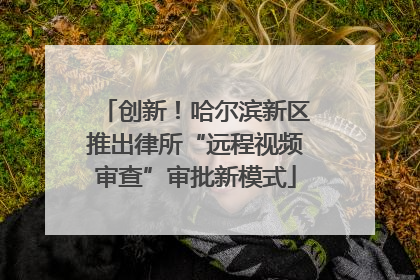 创新！哈尔滨新区推出律所“远程视频审查”审批新模式