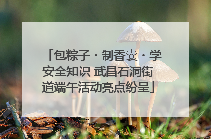 包粽子・制香囊・学安全知识 武昌石洞街道端午活动亮点纷呈