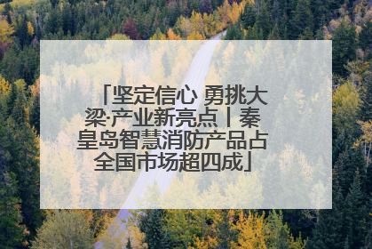 坚定信心 勇挑大梁·产业新亮点丨秦皇岛智慧消防产品占全国市场超四成
