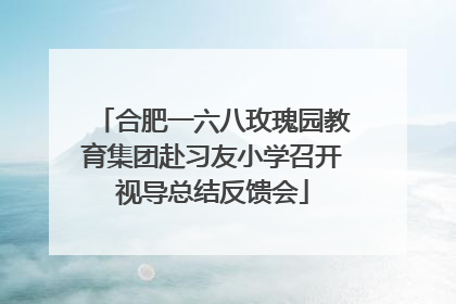 合肥一六八玫瑰园教育集团赴习友小学召开视导总结反馈会