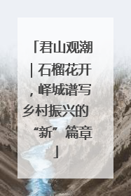 君山观潮｜石榴花开，峄城谱写乡村振兴的“新”篇章