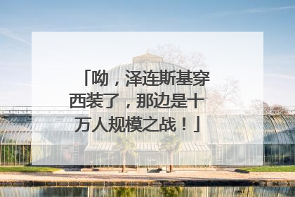 呦，泽连斯基穿西装了，那边是十万人规模之战！