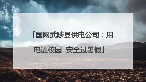 国网武陟县供电公司：用电进校园  安全过暑假