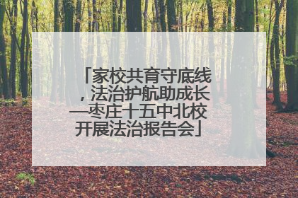 家校共育守底线，法治护航助成长—枣庄十五中北校开展法治报告会