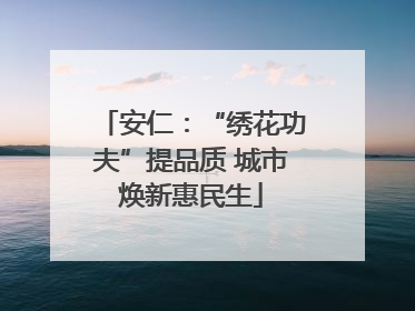 安仁：“绣花功夫”提品质 城市焕新惠民生